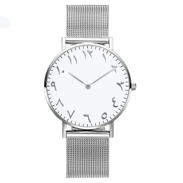 Men's And Women's High-end Quartz Watches With Stainless Steel Belt