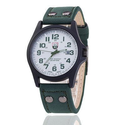 Military Watch Men's Watch Student Calendar Waterproof Belt Watch