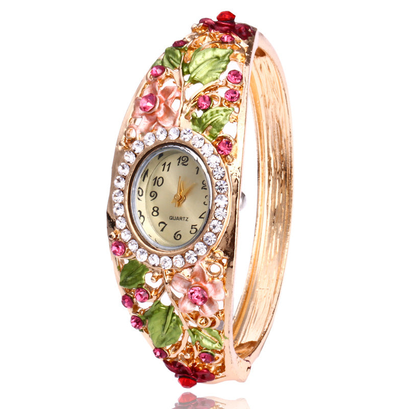 Flower diamond bracelet watch ladies bracelet watch