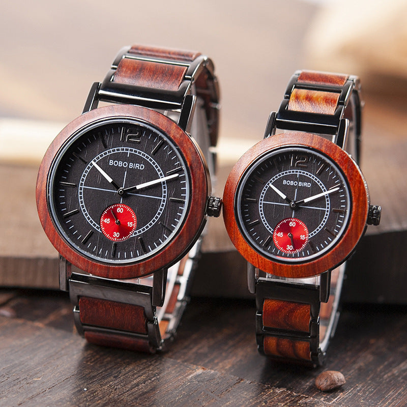 Couple watch wooden watch
