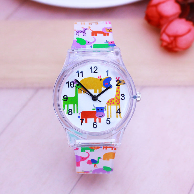 Male And Female Students Children Jelly Transparent Watch