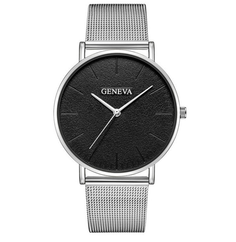 Mesh belt alloy ultra-thin quartz watch