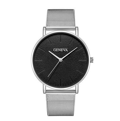 Mesh belt watch Men's fashion popular simple watch ultra-thin style Mesh belt watch