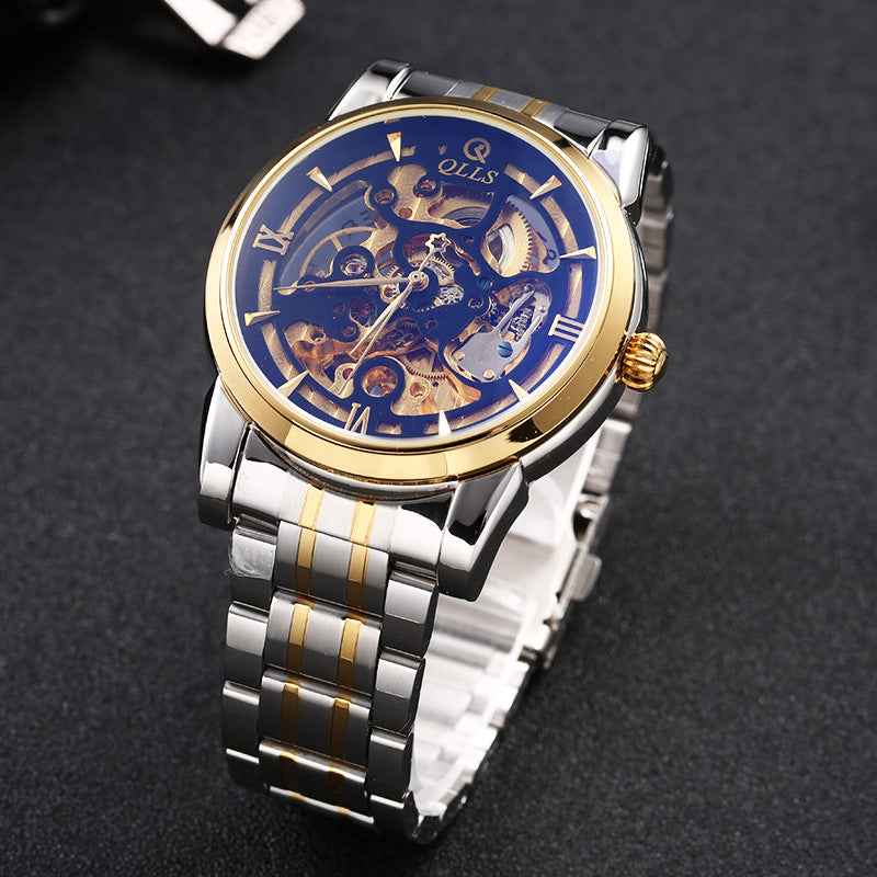 Watch men's automatic mechanical watch hollow flywheel