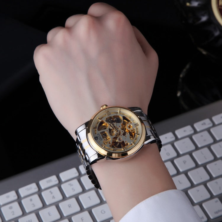 Watch men's automatic mechanical watch hollow flywheel