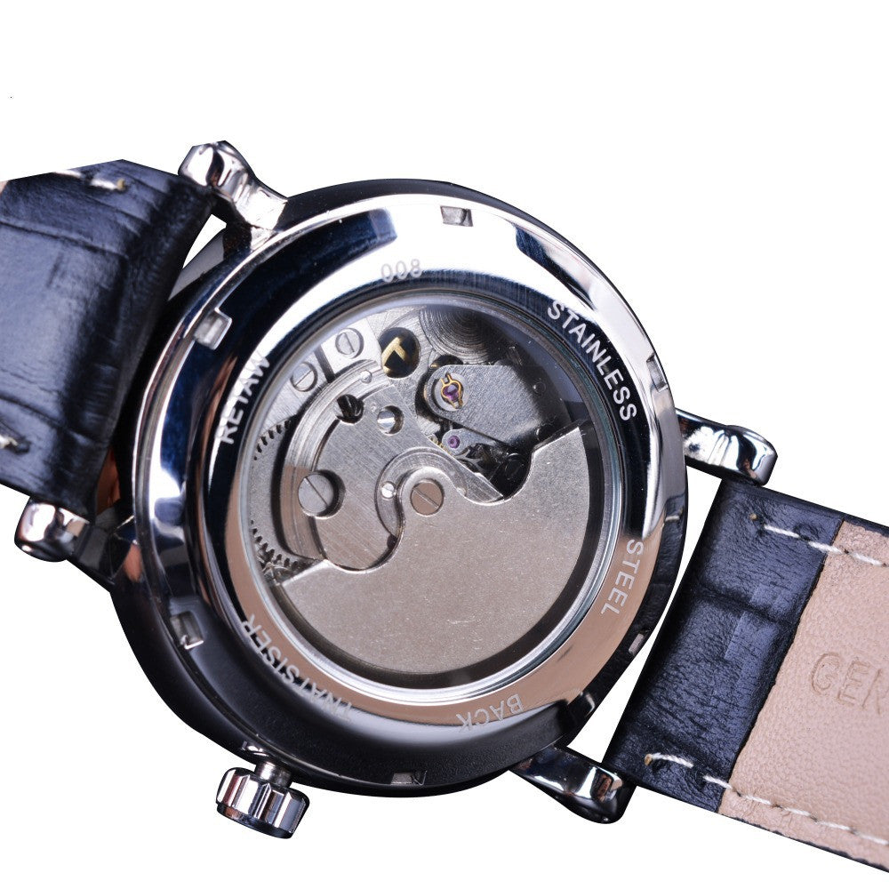 Men's Roman numeral automatic hollow mechanical watch couple watch