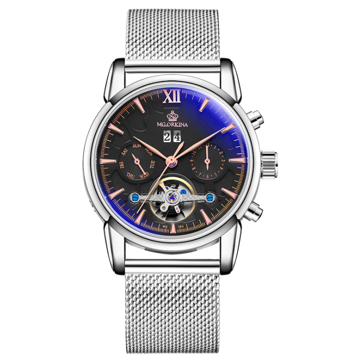 Blu-ray glass mirror automatic watch