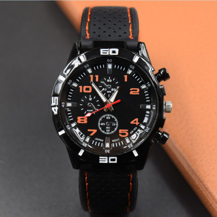 Factory sales of men's sports cars silicon rubber watches