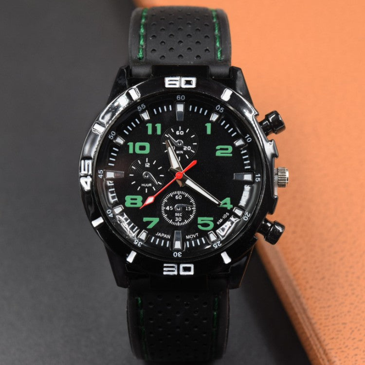 Factory sales of men's sports cars silicon rubber watches