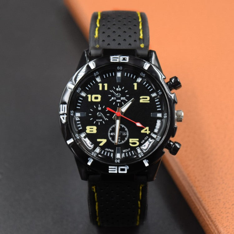 Factory sales of men's sports cars silicon rubber watches