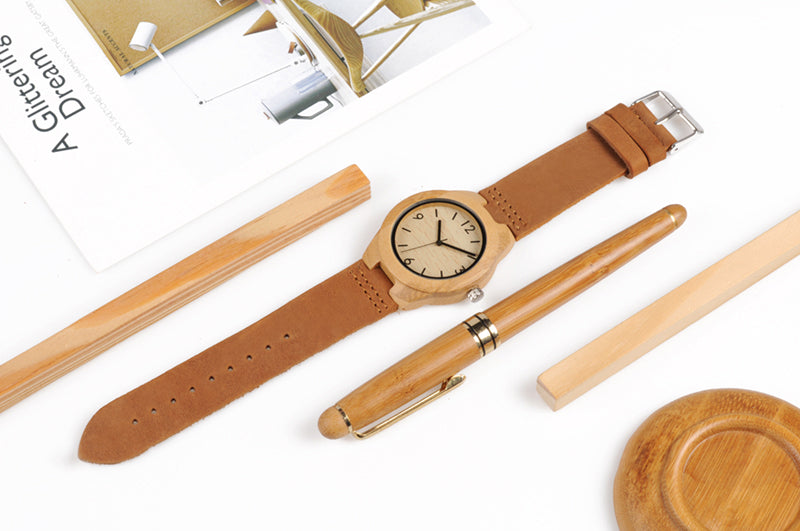 Bamboo Watch Leather Belt