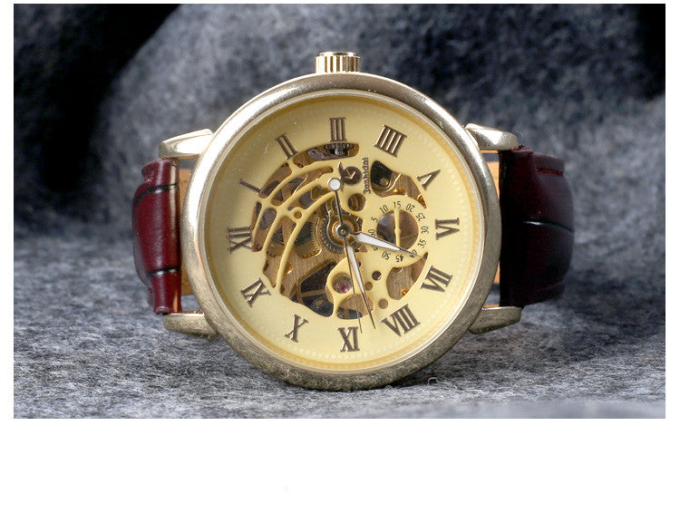 Hollow Mechanical Watch Simple Business Men's Watch