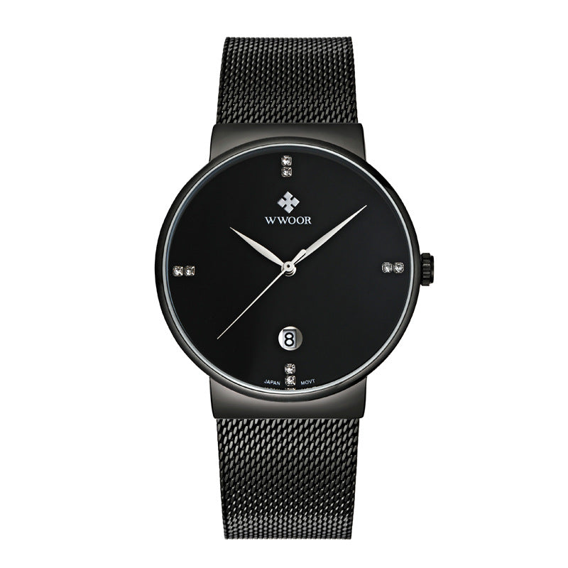 Mesh belt quartz men's watch simple waterproof watch