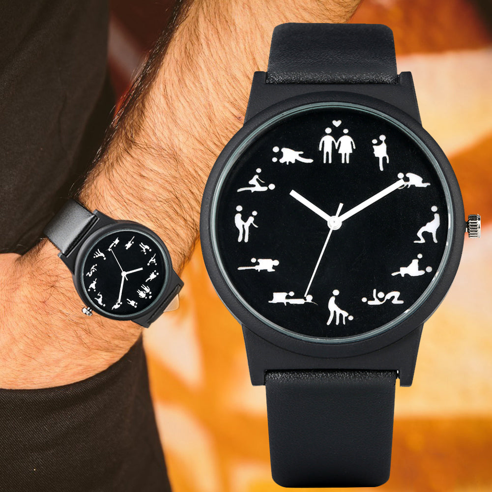 Black belt creative fun men's quartz watch