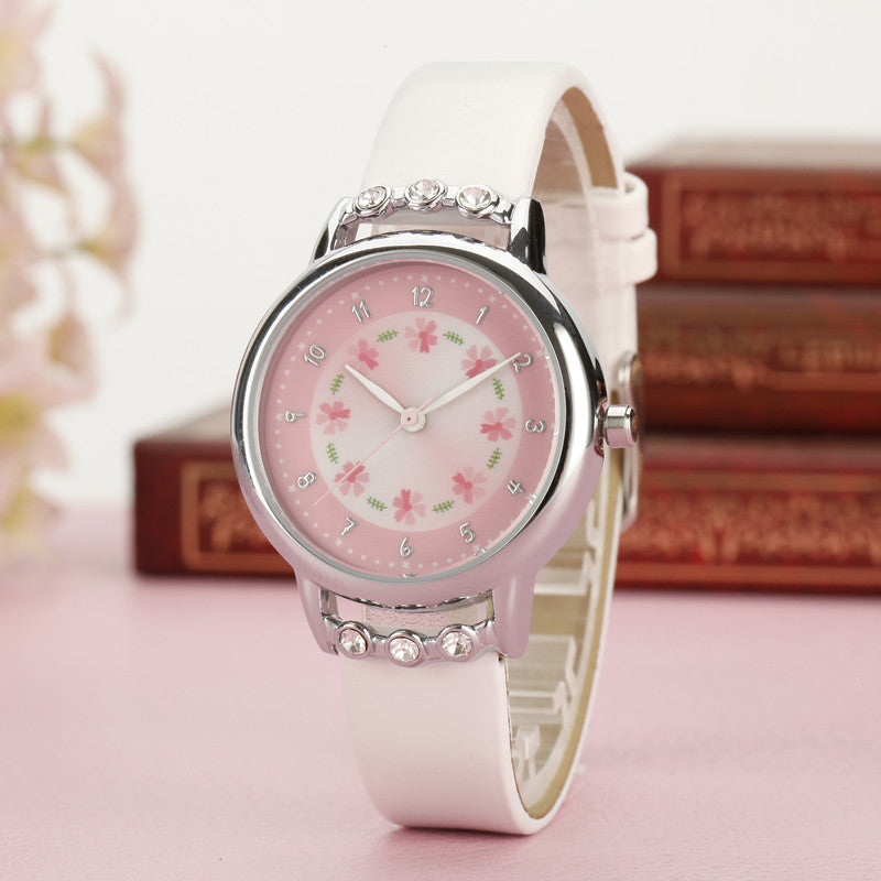 Children watch girl waterproof quartz watch