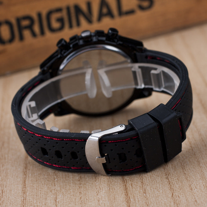 New men and women silica gel quartz watch Sloggi black and white sports watches for men