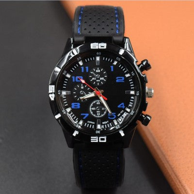 Factory sales of men's sports cars silicon rubber watches