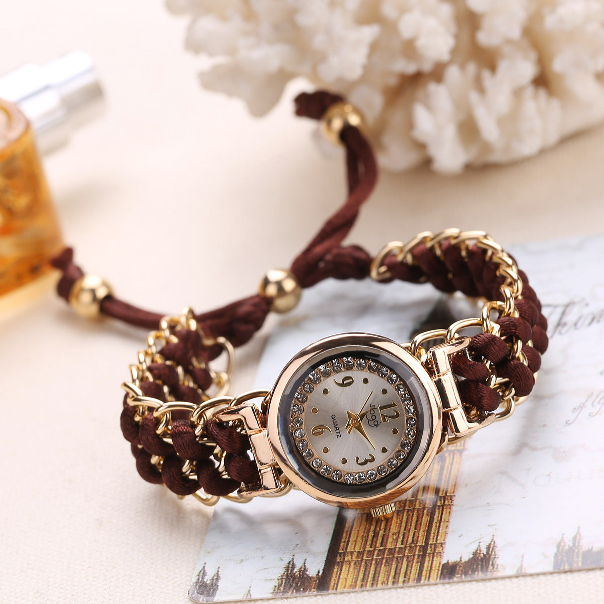 Fashion Leisure High Quality Woman Watch Women Knitting Rope Chain