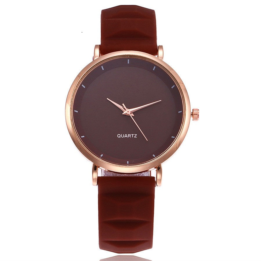 Silicone watch fashion ultra-thin three-pin simple student