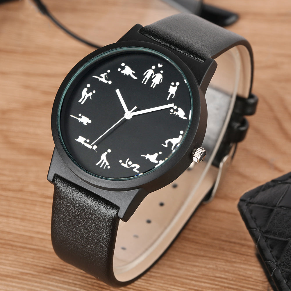 Black belt creative fun men's quartz watch