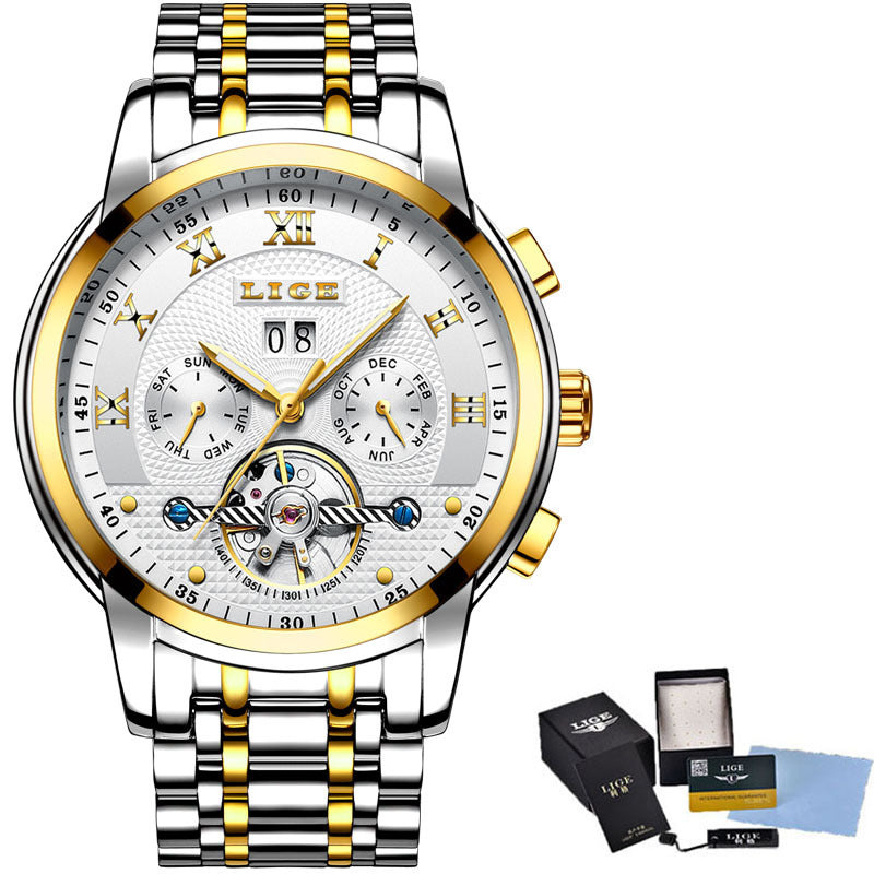 Automatic mechanical waterproof leisure watch