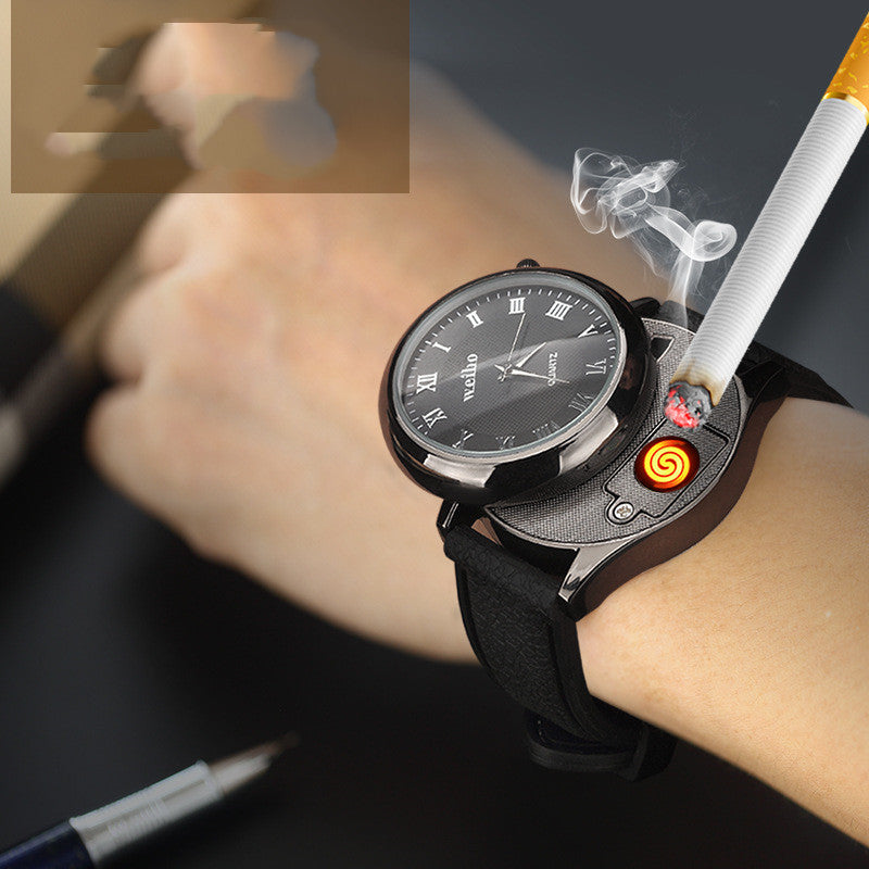 Watch Metal Windproof Rechargeable Watch Lighter