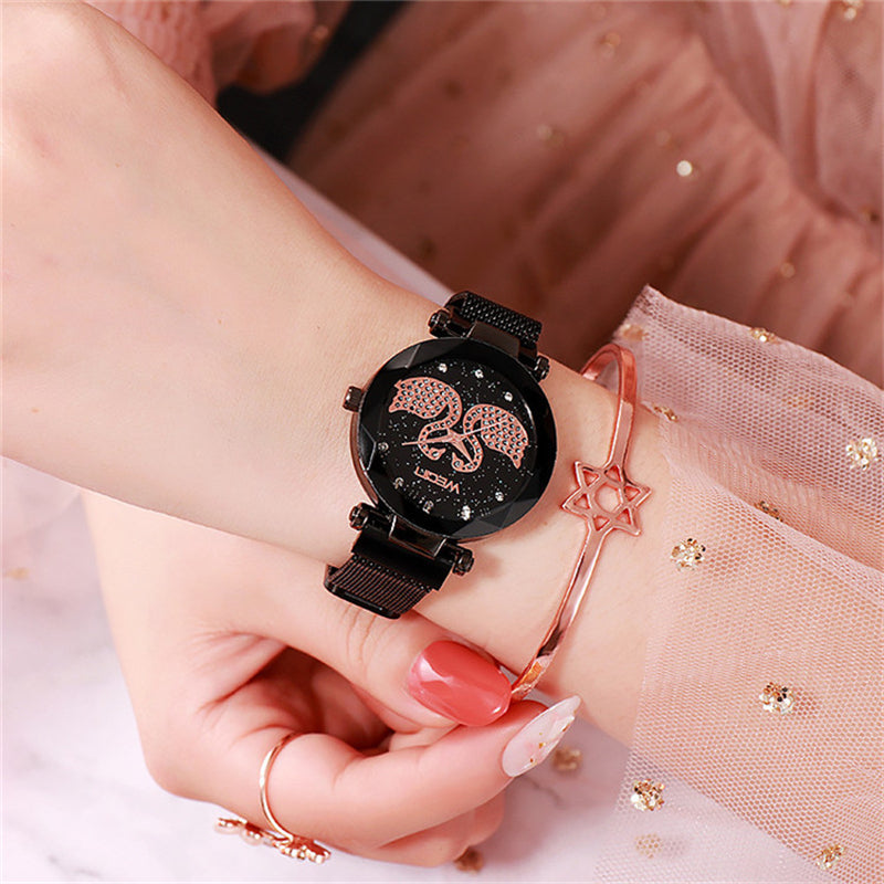 Magnet quartz ladies watch