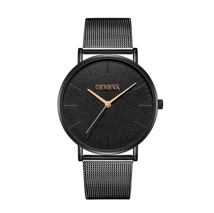 Mesh belt watch Men's fashion popular simple watch ultra-thin style Mesh belt watch