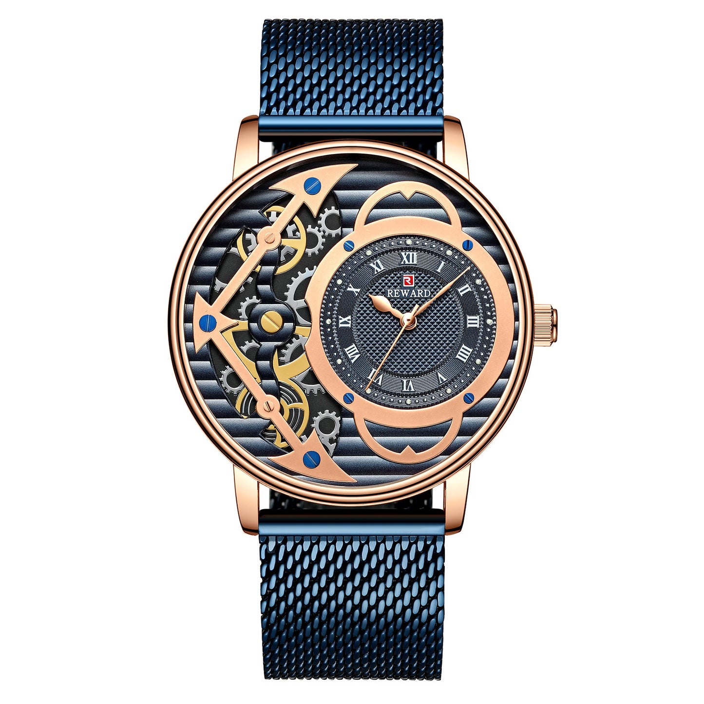 Mesh belt imitation mechanical watch