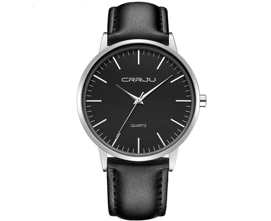 Men's casual belt watch Retro business simple ultra-thin watch fashion men's watch