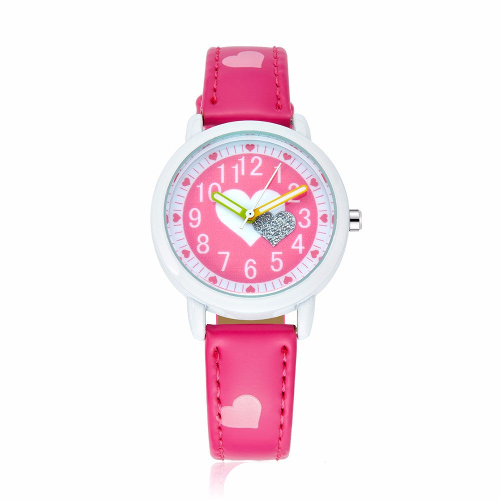 Cartoon love dial casual fashion children's watch