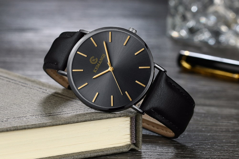 Men's Business Watch Fashion Simple Student Watch Three-Piece Quartz Belt Watch