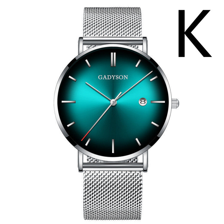 Watch Men's Simple Color Steel Watch Gradient Quartz Watch