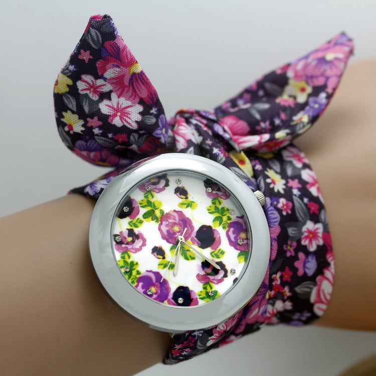 Fabric watch fashion ladies watch high quality fabric watch