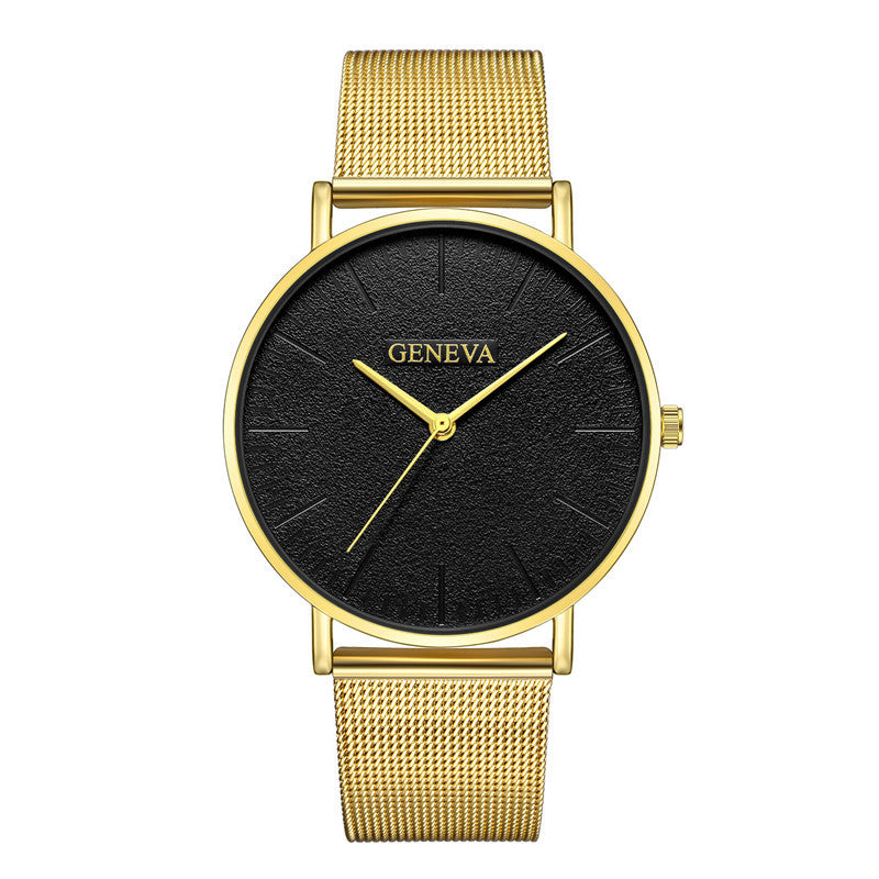 Mesh belt alloy ultra-thin quartz watch