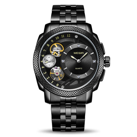 Men's Watch Non-mechanical Watch Fashion Sports Hollow Watch