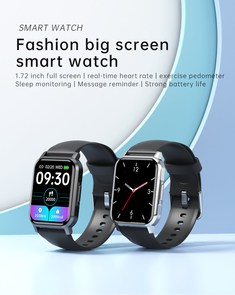 Smart Watch Heart Rate Blood Pressure Health Monitoring Multi-sports Mode