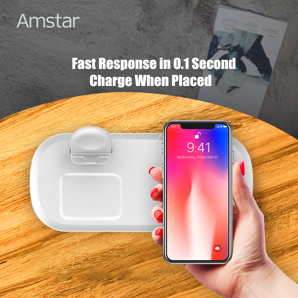 Three-in-one Wireless Charger Headphone Watch Multi-function Wireless Charger