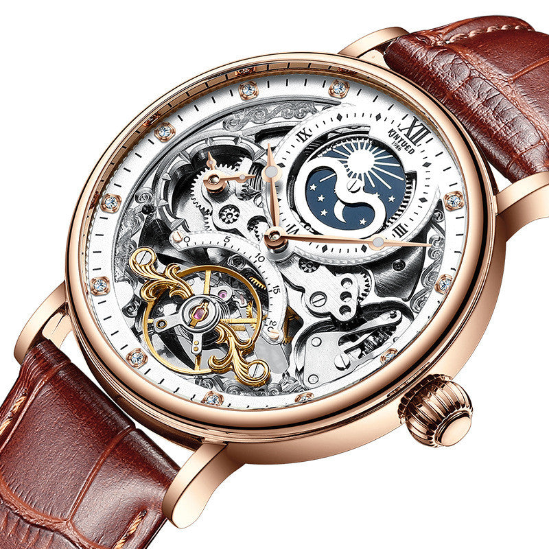 Fashionable Multifunctional Two-time Men's Mechanical Watch