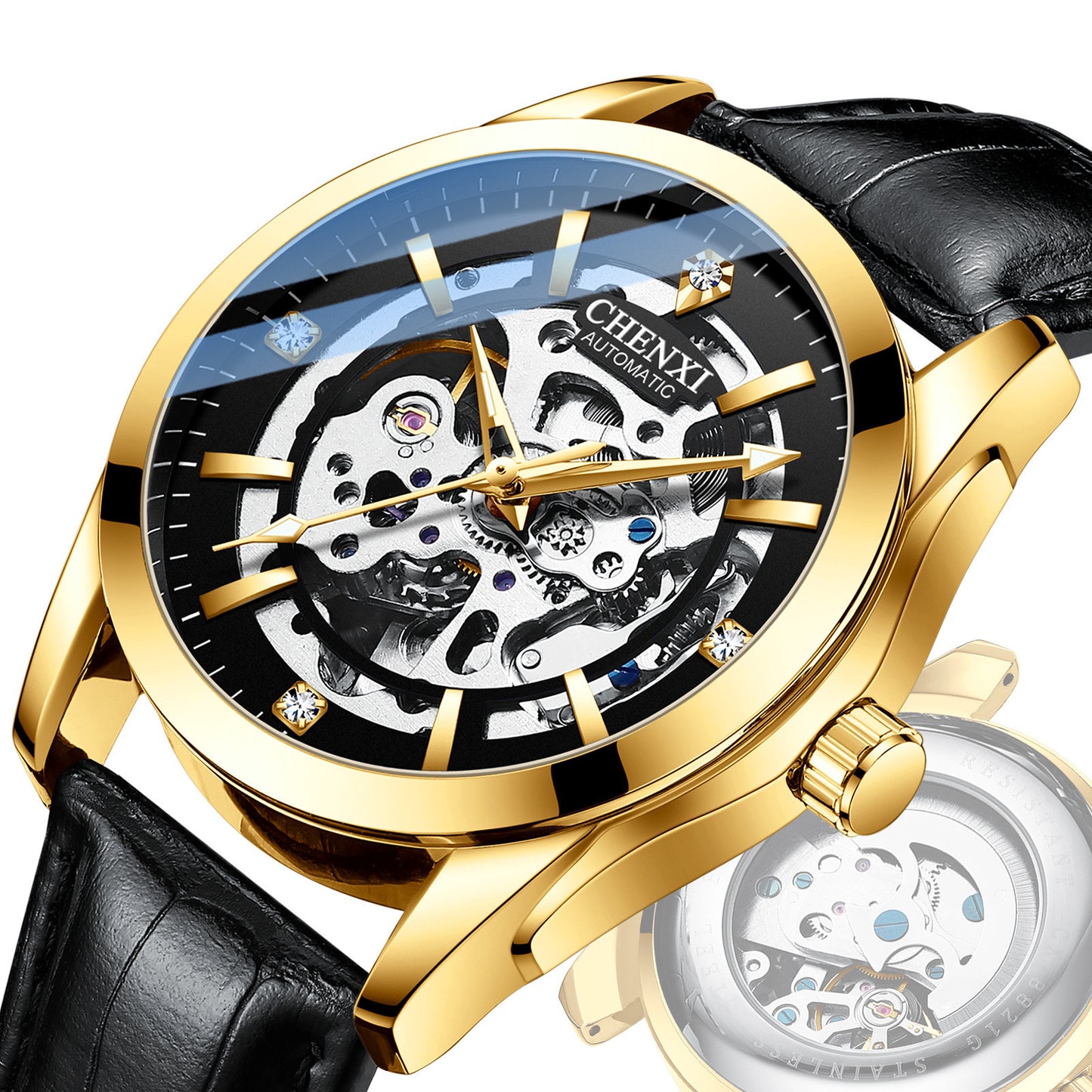 Automatic Mechanical Watch Male Leather Strap