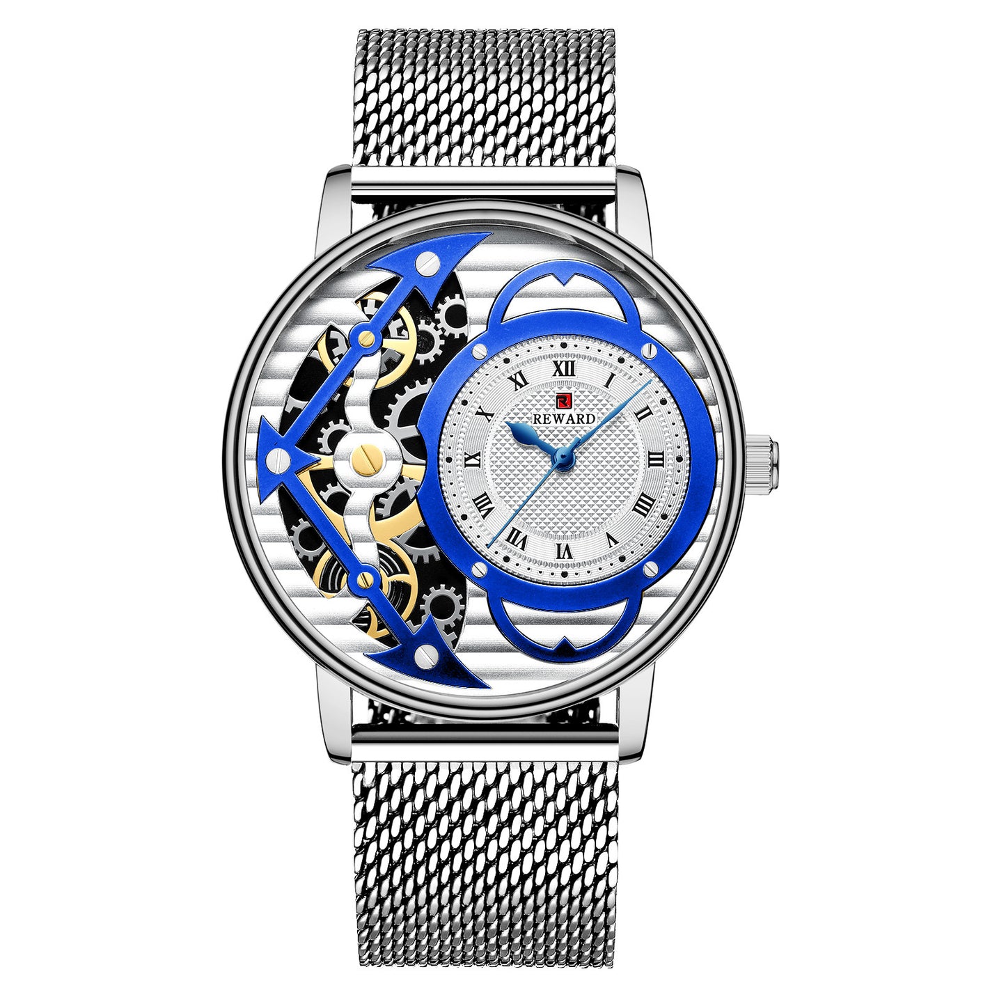 Mesh belt imitation mechanical watch