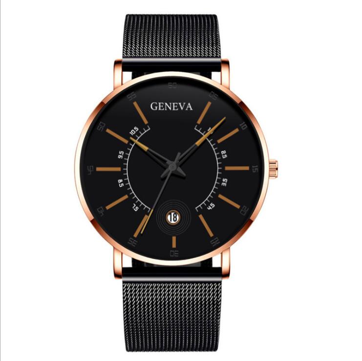 Fashion men's business watch quartz watch classic creative calendar watch