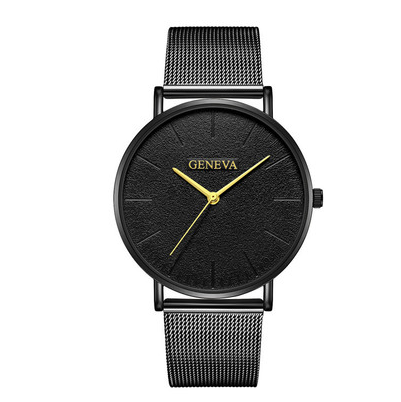 Mesh belt watch Men's fashion popular simple watch ultra-thin style Mesh belt watch