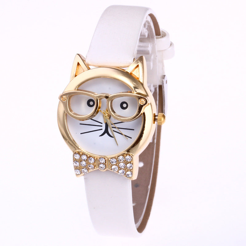 Light board mechanical cat glasses watch