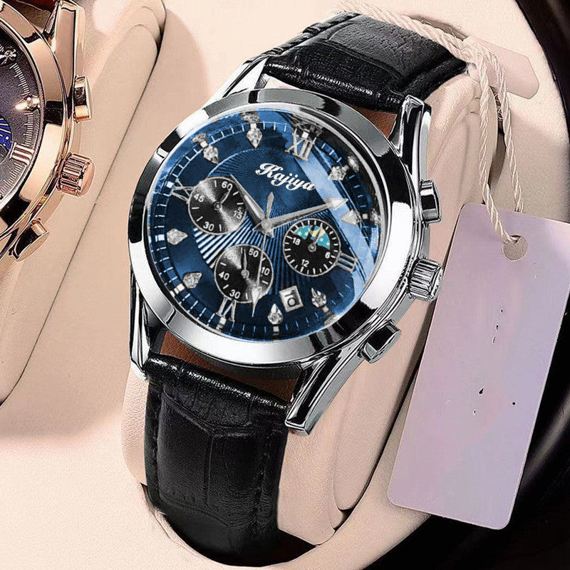 Watch Men's Steel Band Waterproof Luminous Fashion Non-mechanical Watch Automatic