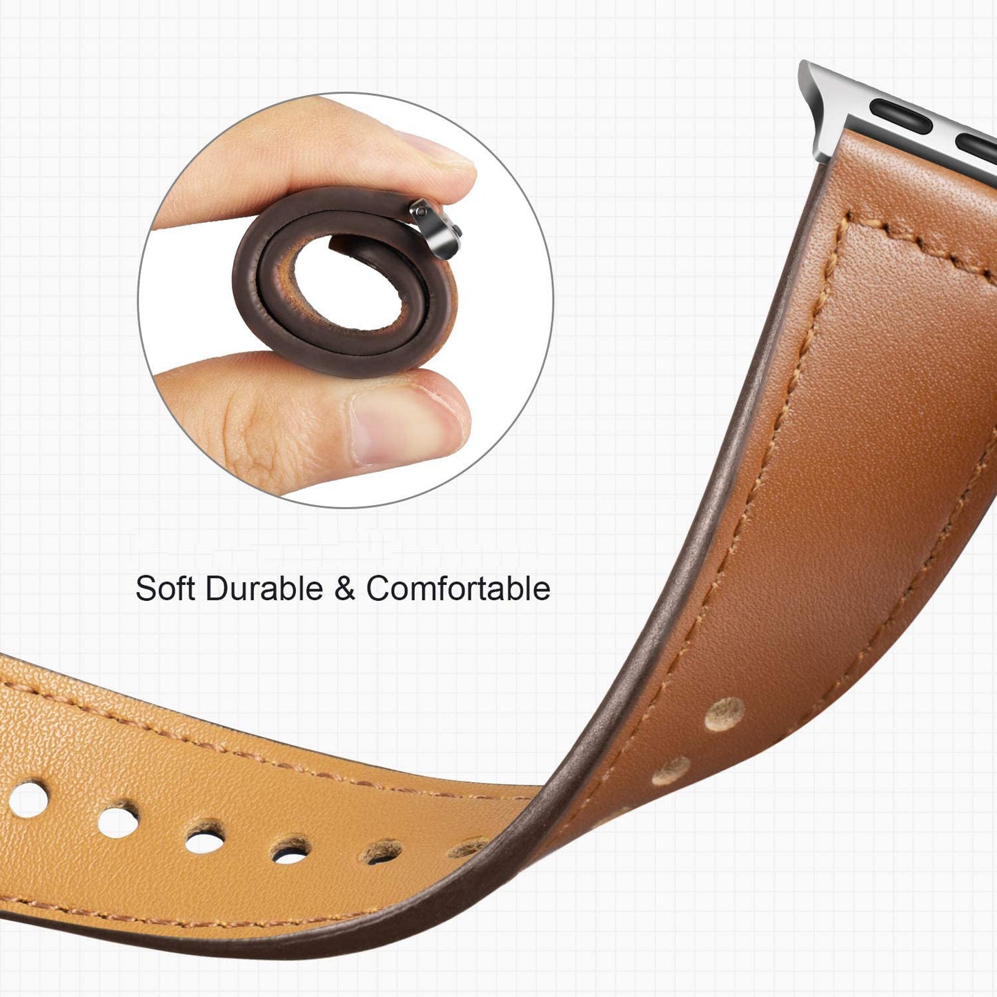 Business Clinch Cow Leather Watch Strap