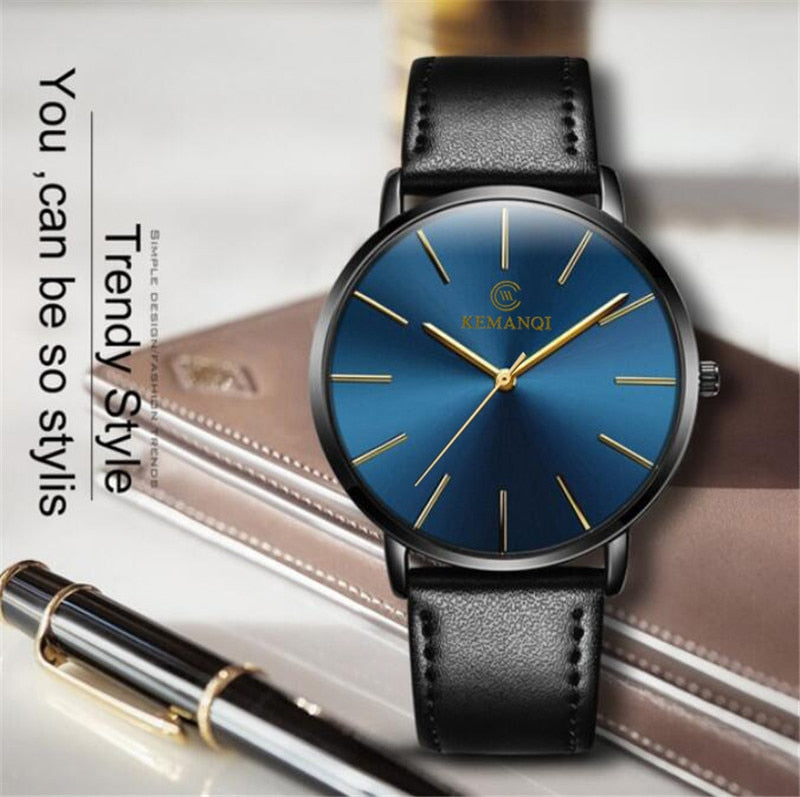 Men's Business Watch Fashion Simple Student Watch Three-Piece Quartz Belt Watch