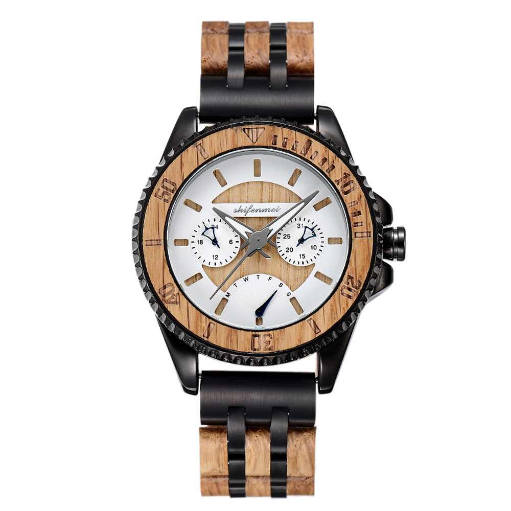 Sports Men's Watch Wood Suit Mechanical Feeling