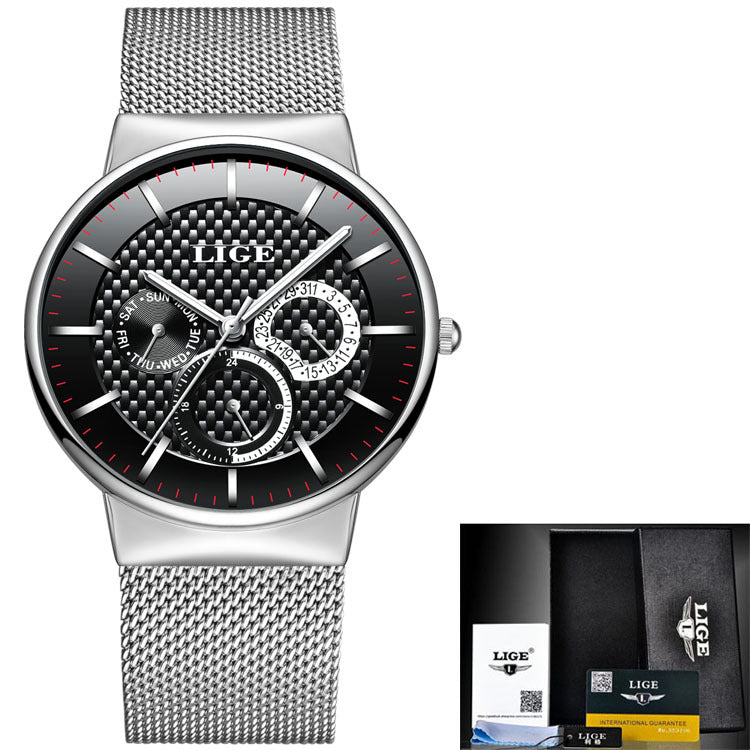 Men's New Ultra-Thin 6 Pin Mesh Waterproof Fashion Quartz Watch