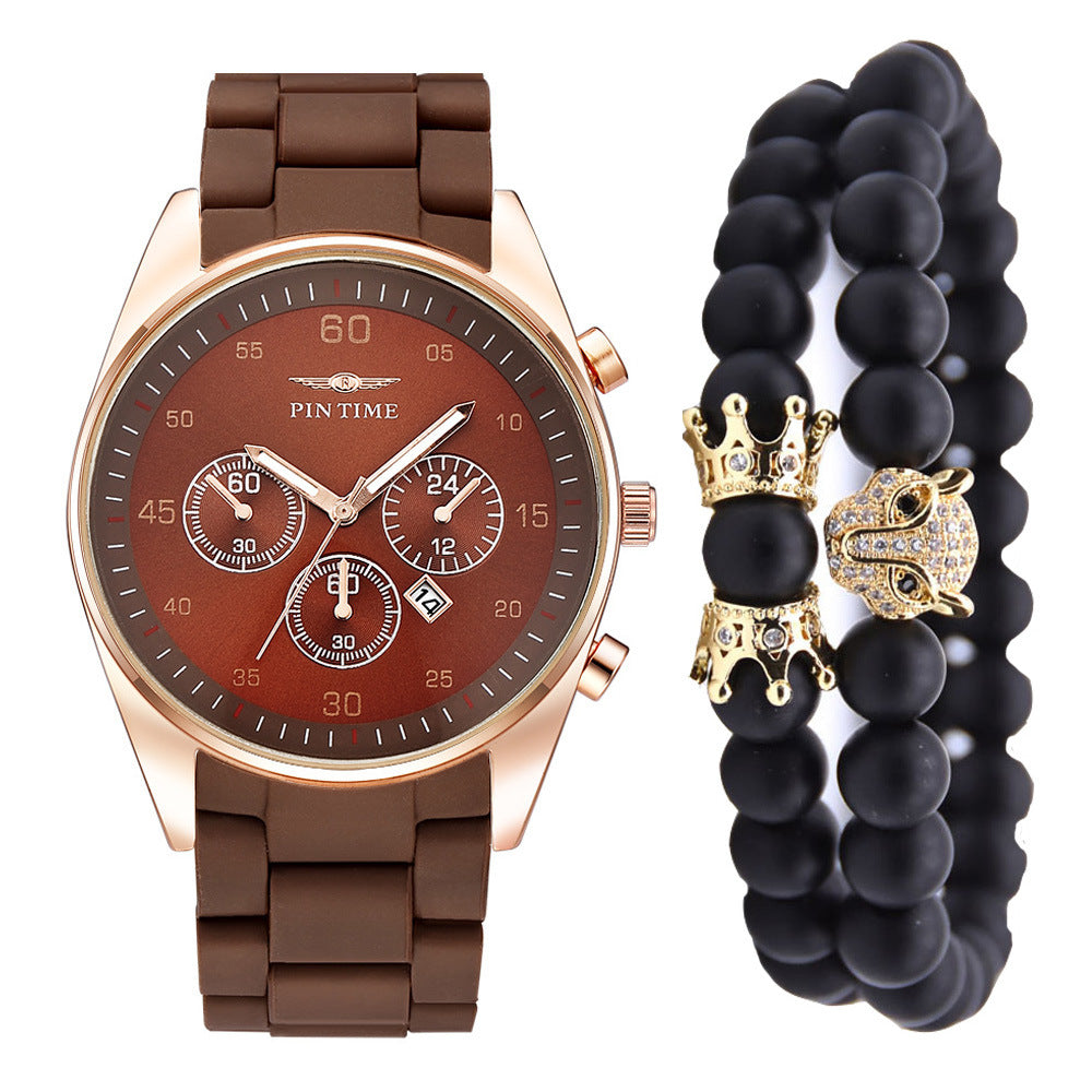 Fashion Silicone Chronograph Quartz Watch Bracelet